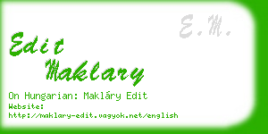 edit maklary business card