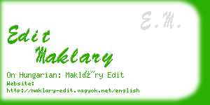 edit maklary business card